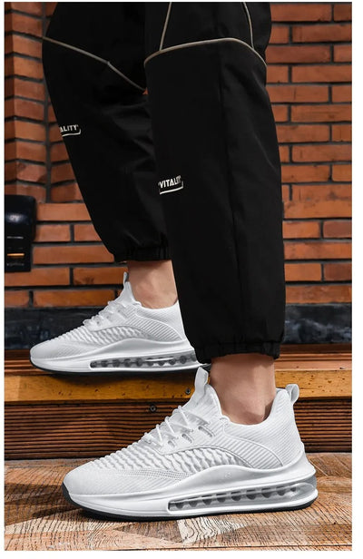 Men's sports shoes in breathable fabric with air chamber sole - Elías