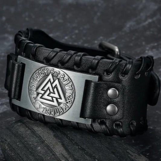 Men's Viking Leather Bracelet - Leif