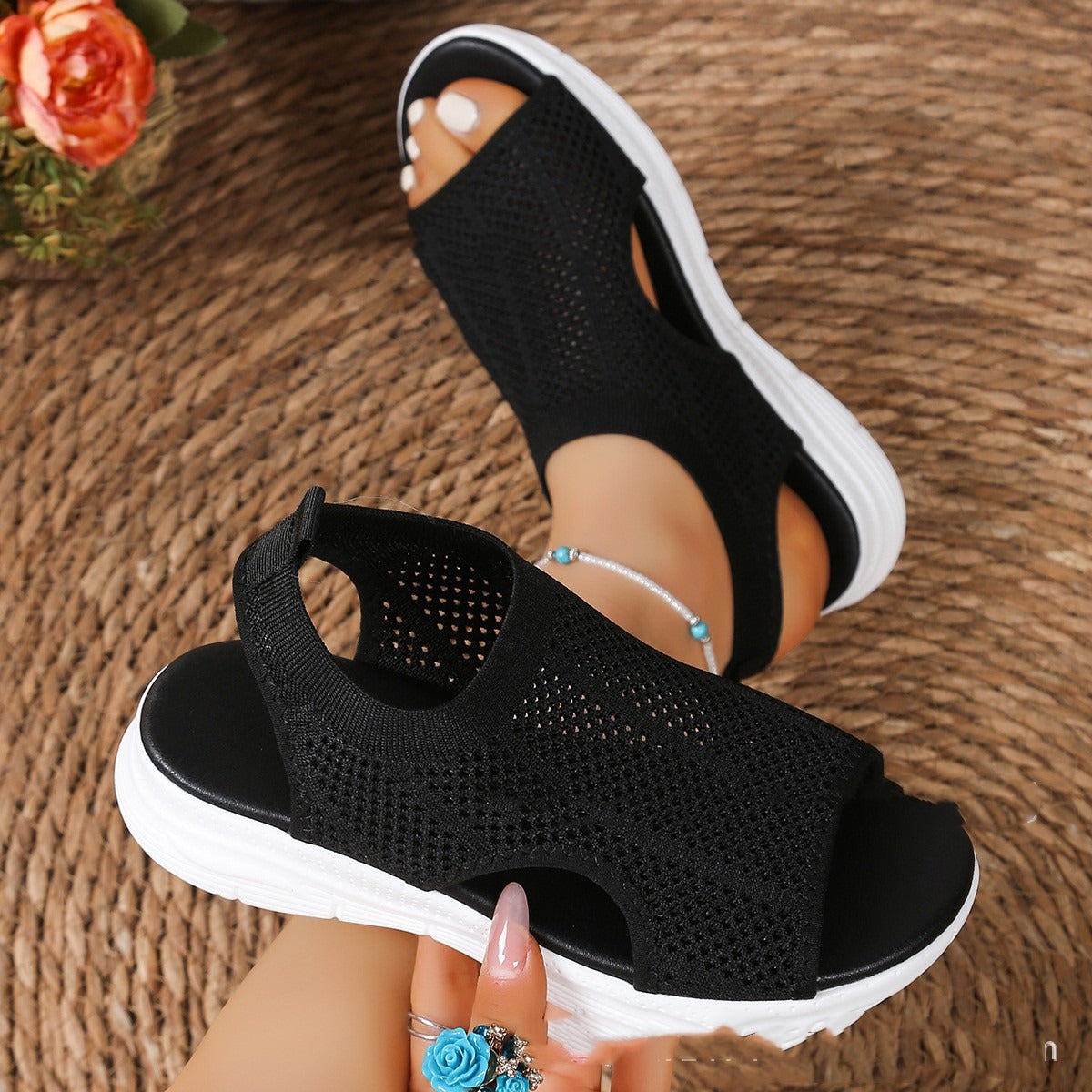 Women's sports sandals with breathable fabric in casual style - Natalia