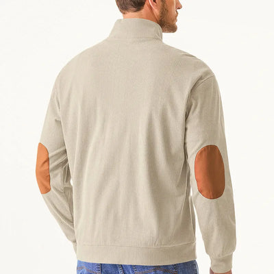 Kaym - Men's sweatshirt with stand-up collar and long sleeves with pockets