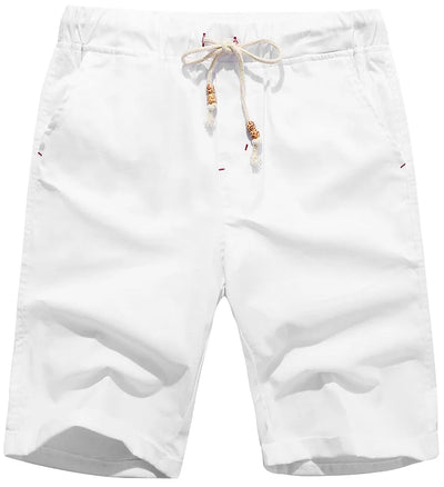 Andrei - Linen beach shorts with drawstring
