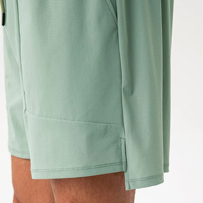 Modern men's nylon shorts in various colours