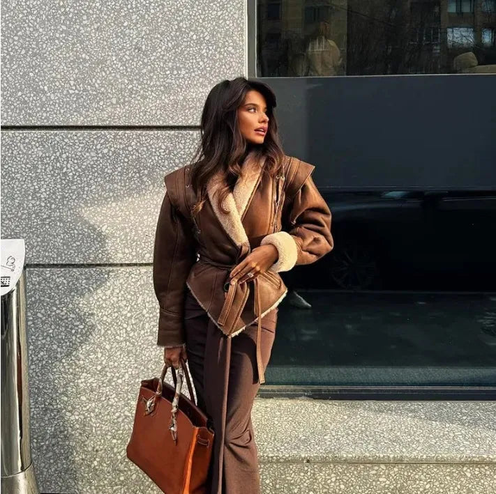 Olie - Suede jacket for women