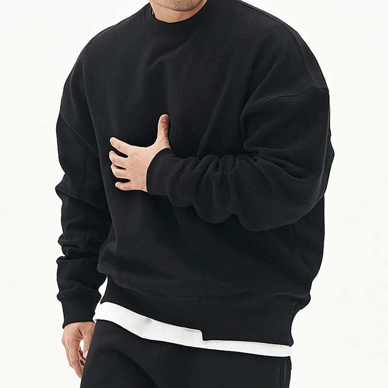 Nathan - Casual men's jumper with round neckline
