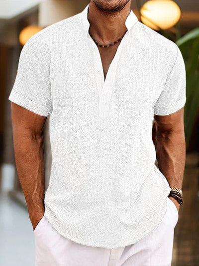 High-quality, comfortable men's polo shirt with V-neck