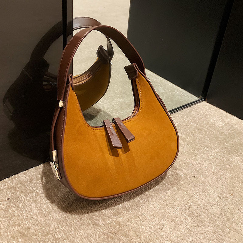 French style matte shoulder bag - Solenne