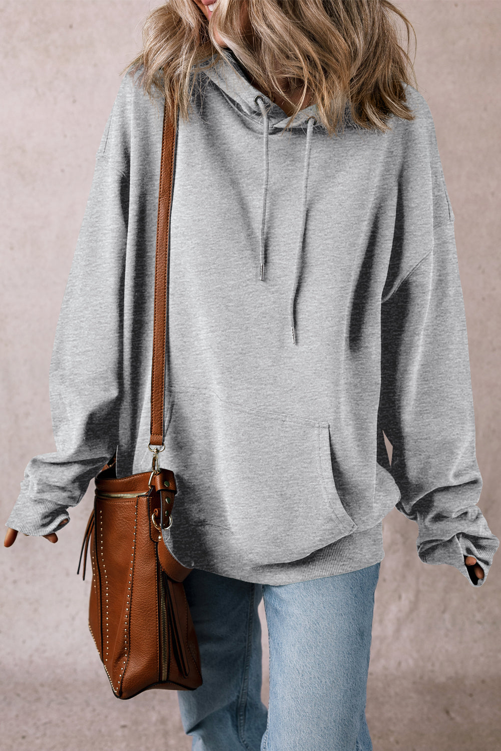 Nyna - Thick hoodie with kangaroo pocket and fleece lining