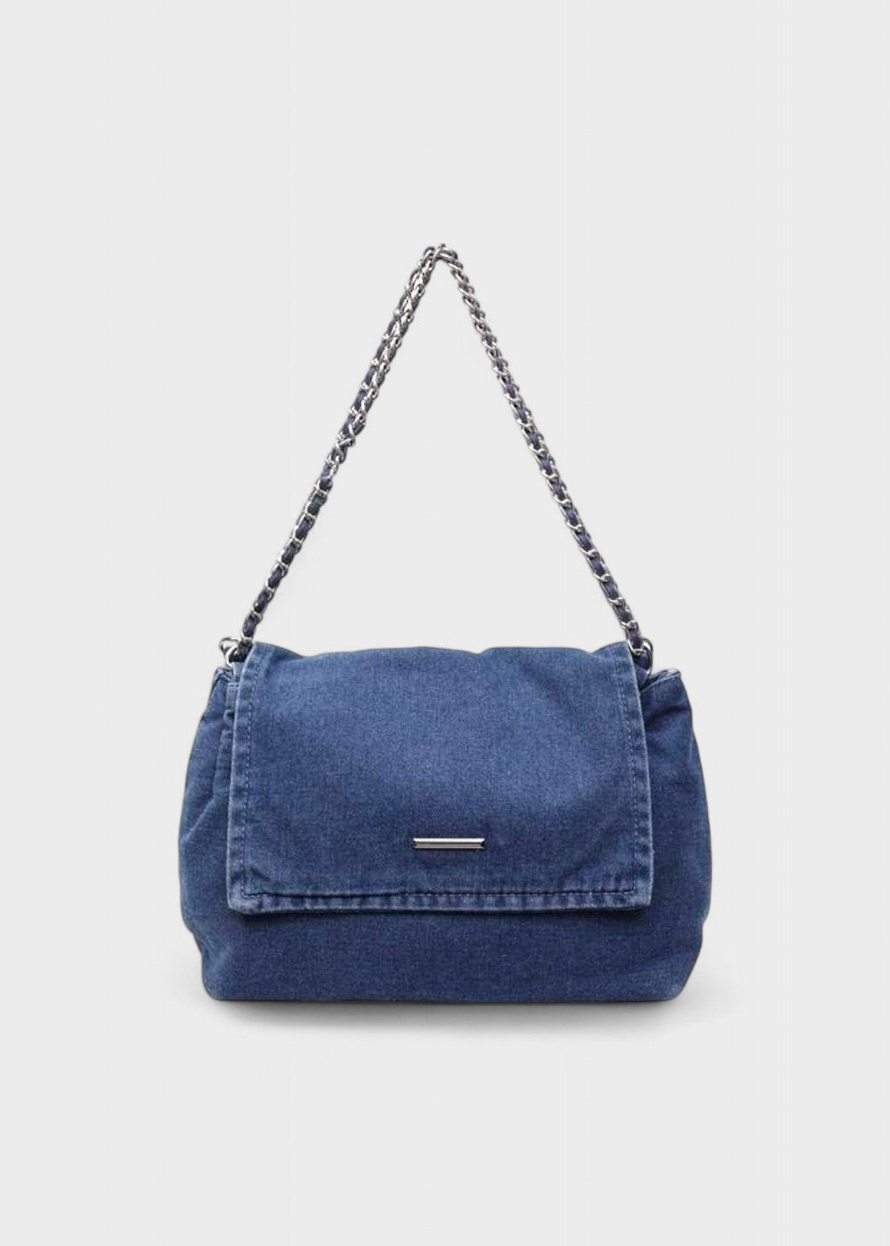 Denim women's bag urban style metallic chain - Briseida