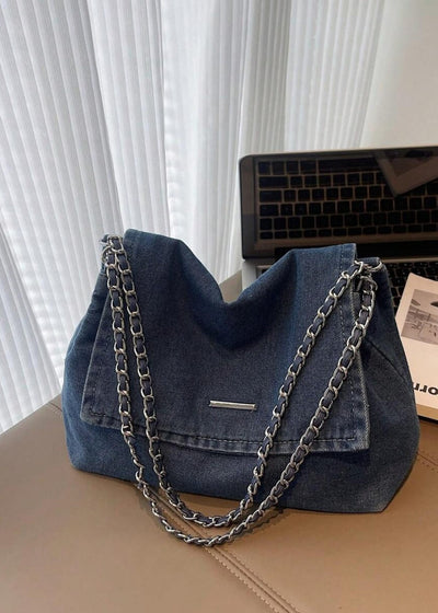 Denim women's bag urban style metallic chain - Briseida