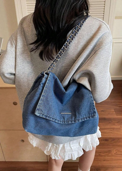 Denim women's bag urban style metallic chain - Briseida