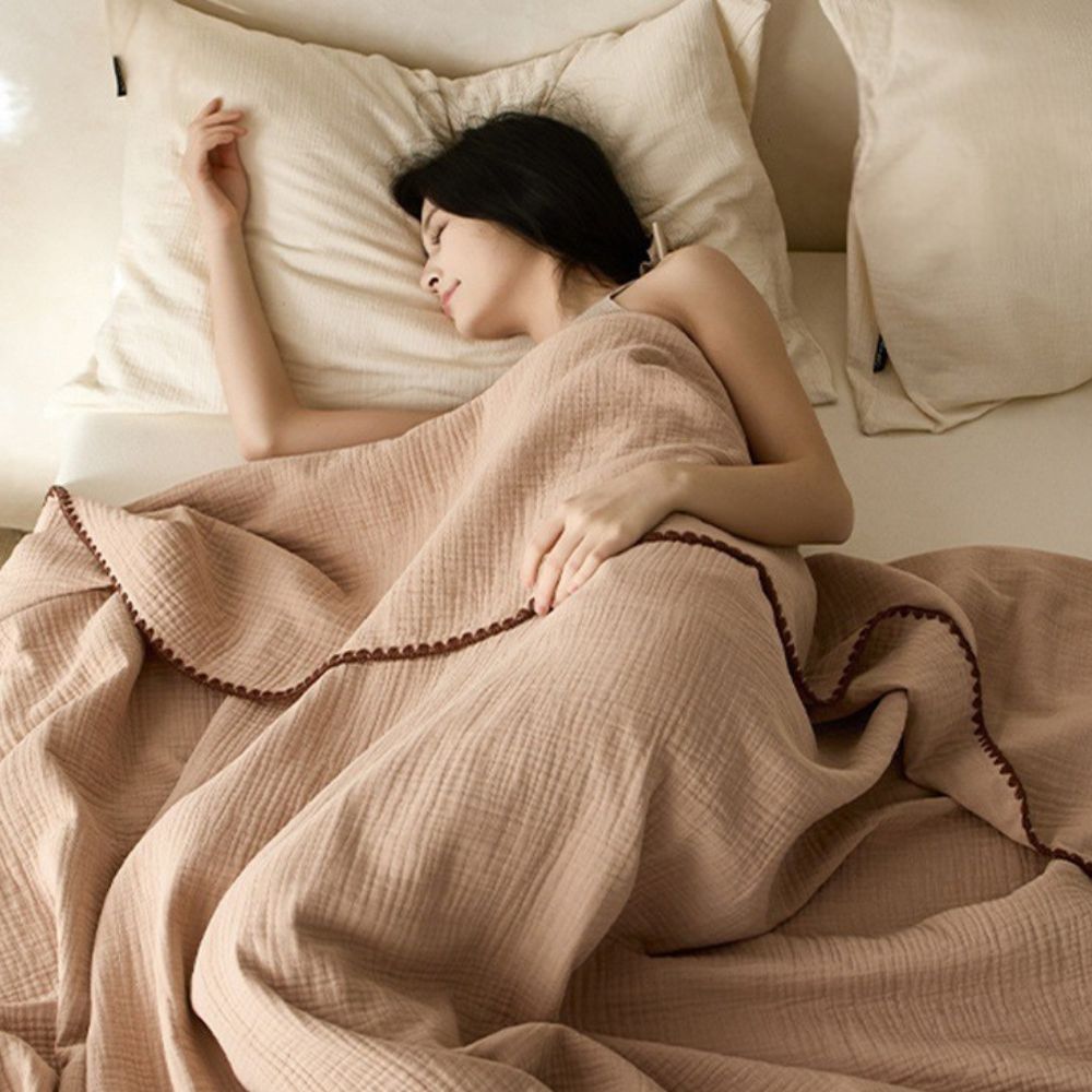 Cotton muslin blanket