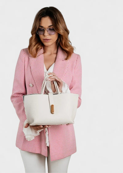 Women's tote bag synthetic leather textured elegant design - Noiré