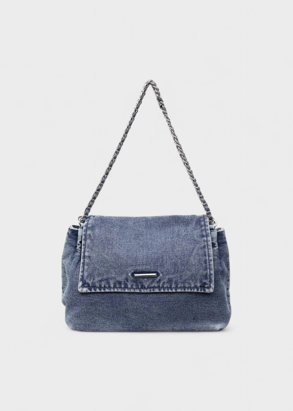 Denim women's bag urban style metallic chain - Briseida