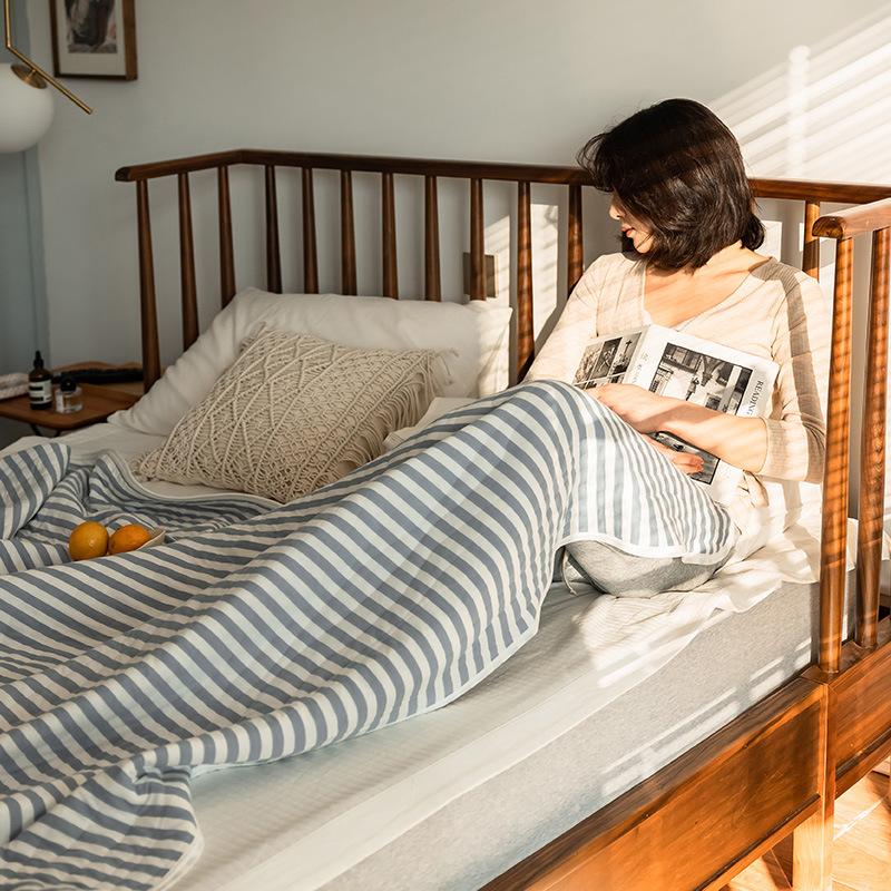 Striped light summer bedspread