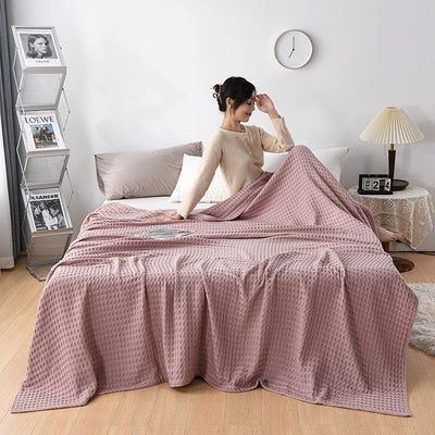 Lightweight cotton blanket