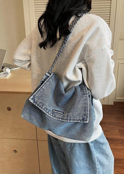 Denim women's bag urban style metallic chain - Briseida
