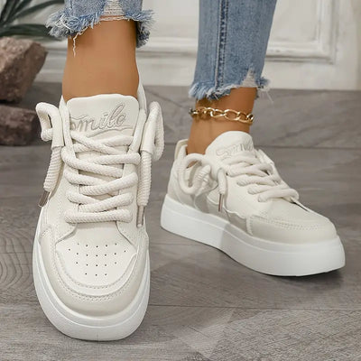 Breathable sneakers with single color design - Keyla