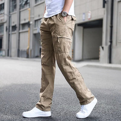 Men's cotton cargo trousers