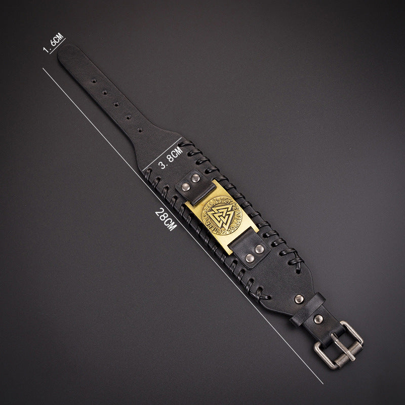 Men's Viking Leather Bracelet - Leif