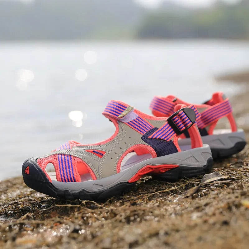 Unisex sports sandals coral colour breathable design - Taren