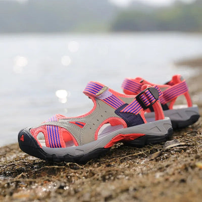 Unisex sports sandals coral colour breathable design - Taren