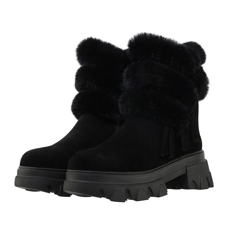 Alada - Thick winter boots with half calf