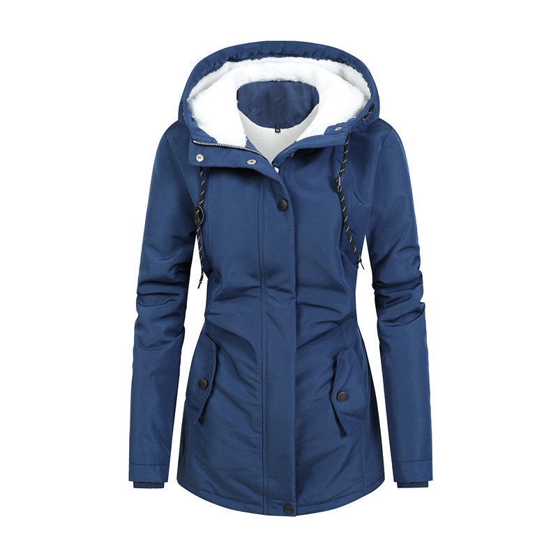 Katy - Fleece-lined women's jacket with drawstring hood