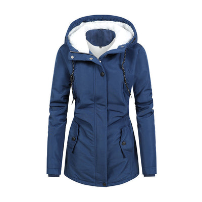 Katy - Fleece-lined women's jacket with drawstring hood