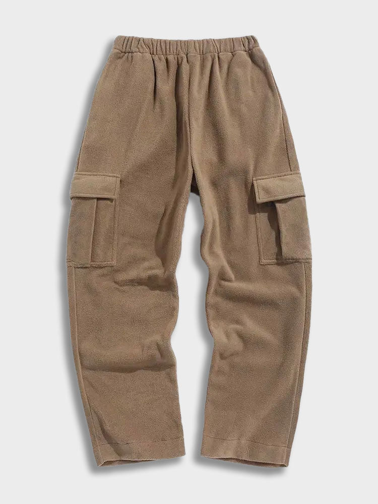 Adribel - Loose-fitting cargo-style fleece trousers