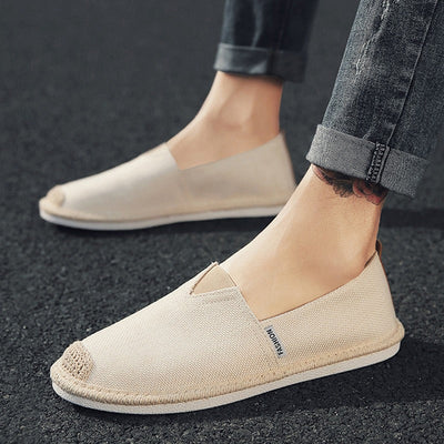 Men's casual style breathable linen loafers - Damien