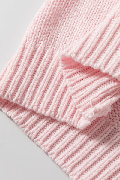 Colette - Jumper with floral embroidery, rose petals and threads