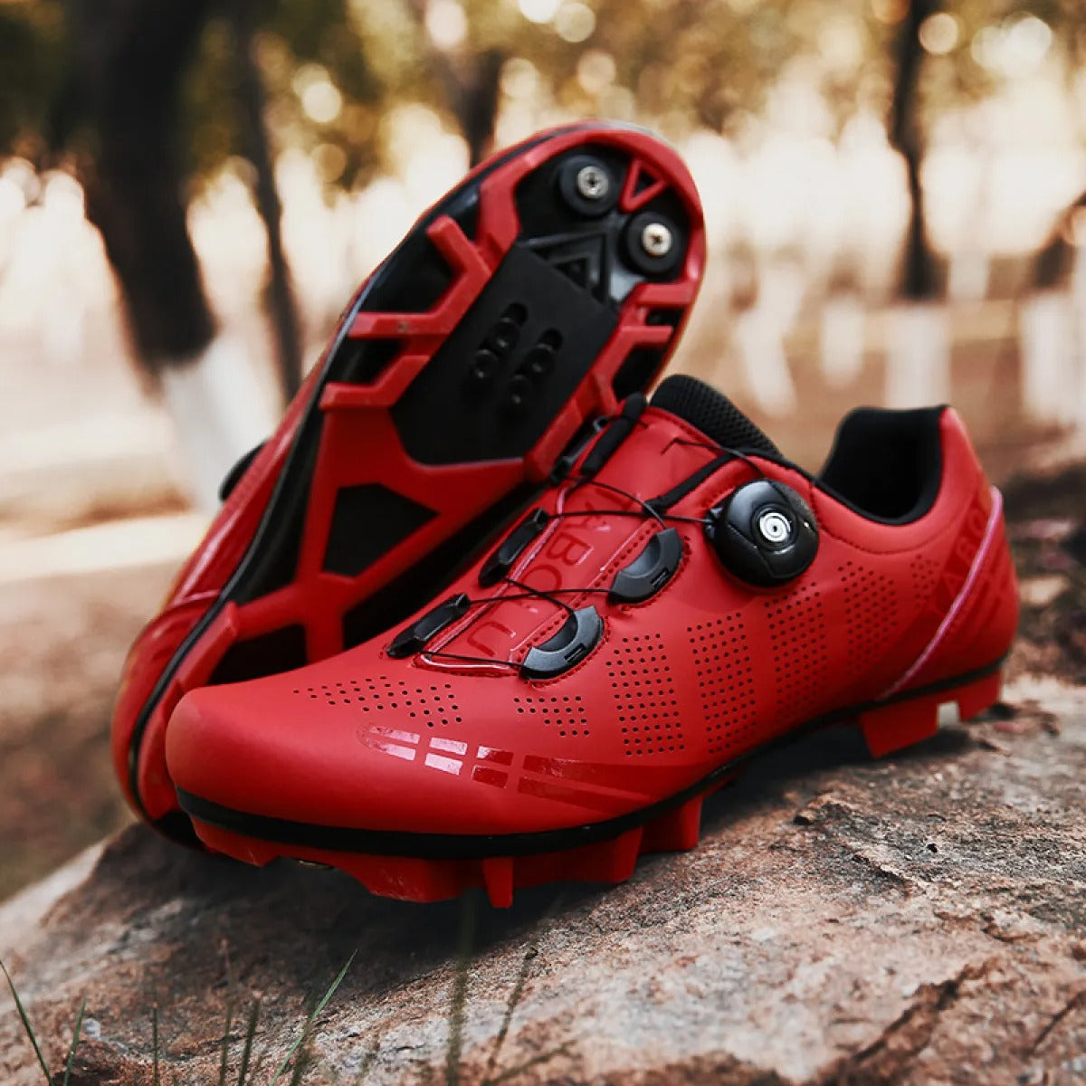 Men's cycling shoes fast fit sport red - Velox