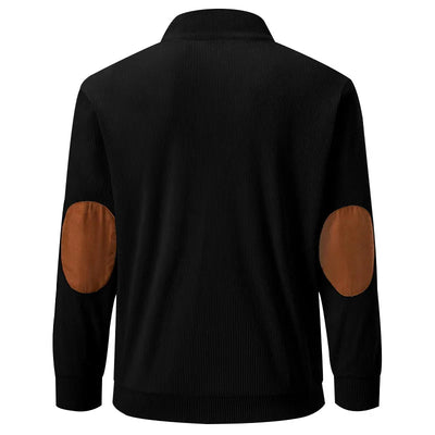 Kaym - Men's sweatshirt with stand-up collar and long sleeves with pockets