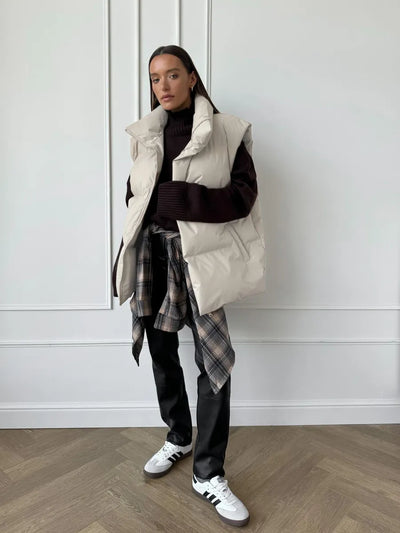 Henna - Vest for women neutral colours