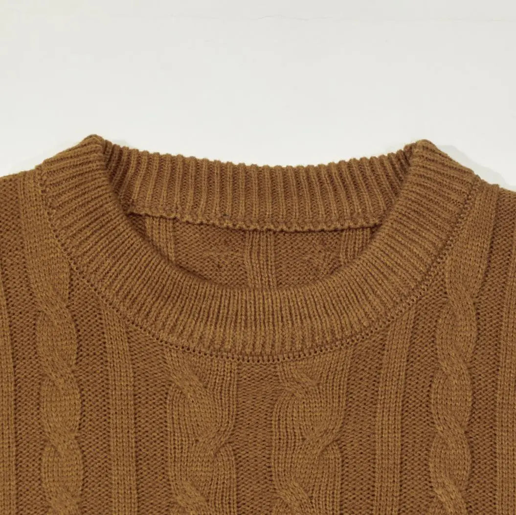 Giam - Long-sleeved, casual men's knitted jumper with colour blocks