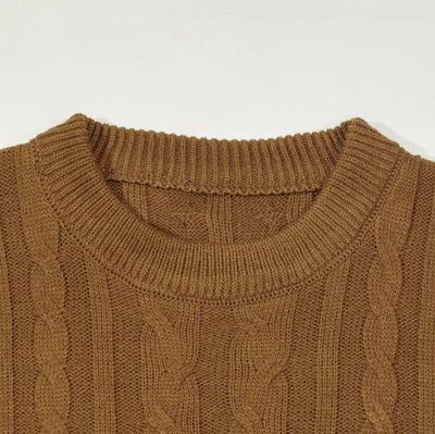 Giam - Long-sleeved, casual men's knitted jumper with colour blocks