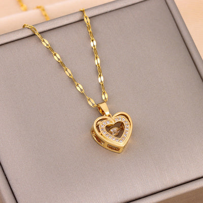 Double Heart Necklace Woman - Liora