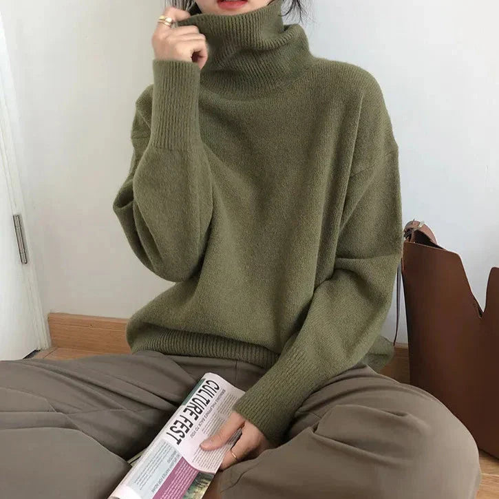 Brielle - Turtleneck jumper in the style of a quilted jumper