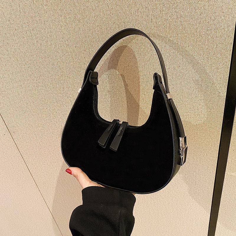 French style matte shoulder bag - Solenne