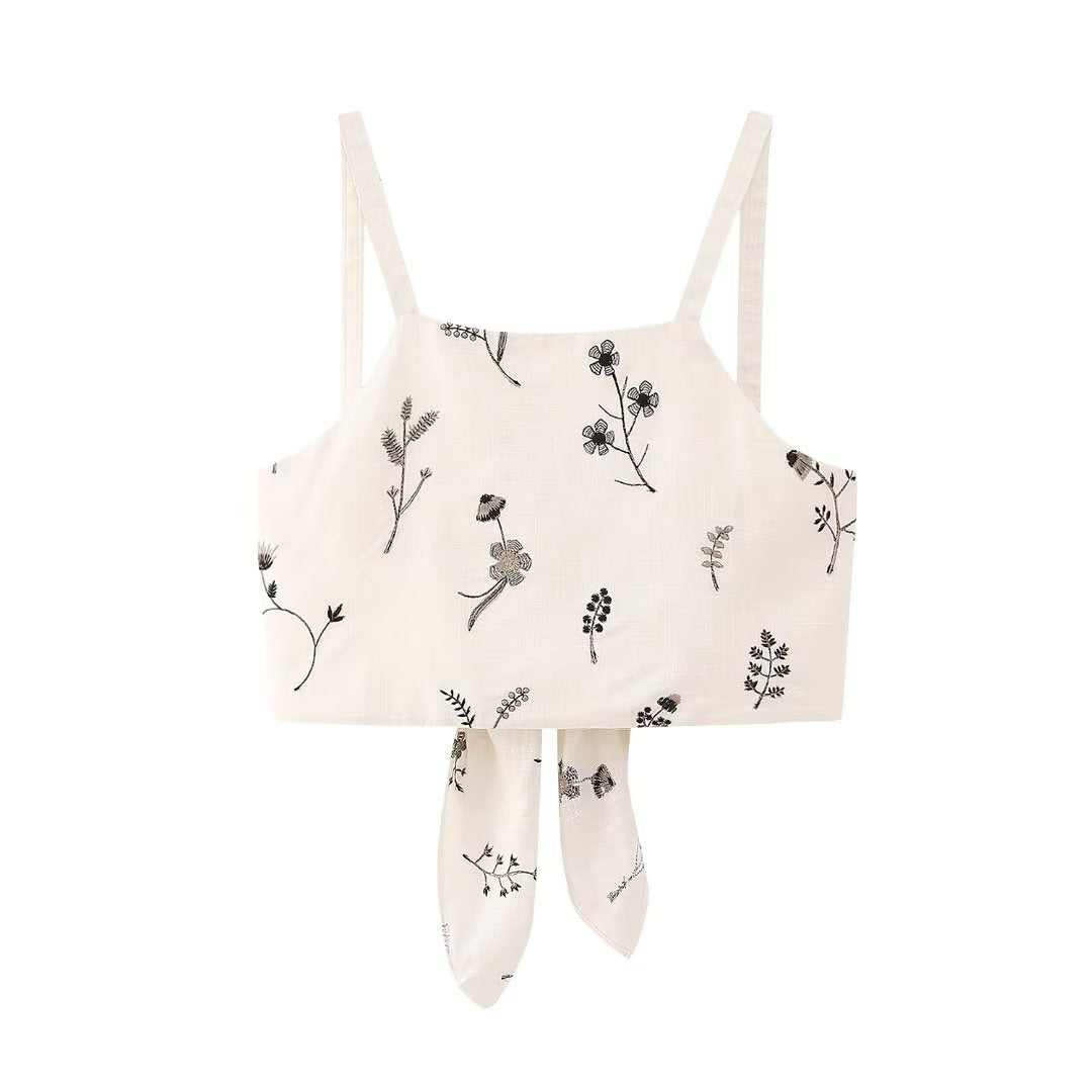 2 piece cream floral print set - Liora