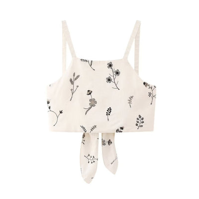 2 piece cream floral print set - Liora