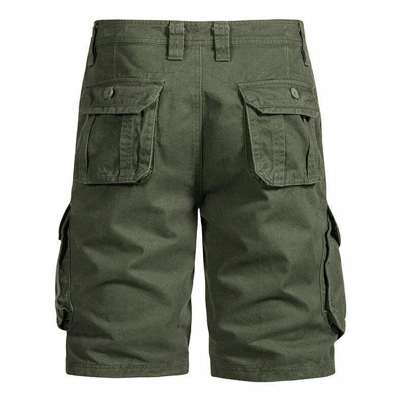 Men's casual cotton cargo pockets shorts - Jason