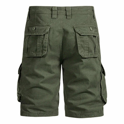 Men's casual cotton cargo pockets shorts - Jason