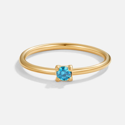 December Birthstone Gold Ring