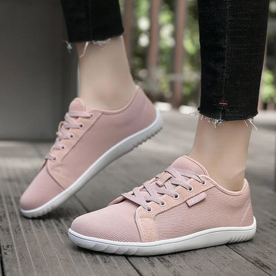 Unisex breathable sneakers with non-slip sole pastel pink - Elina