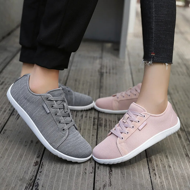 Unisex breathable sneakers with non-slip sole pastel pink - Elina
