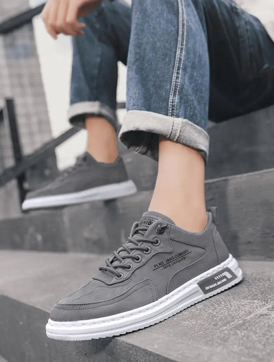 Men's breathable casual design trainers olive green - Milo