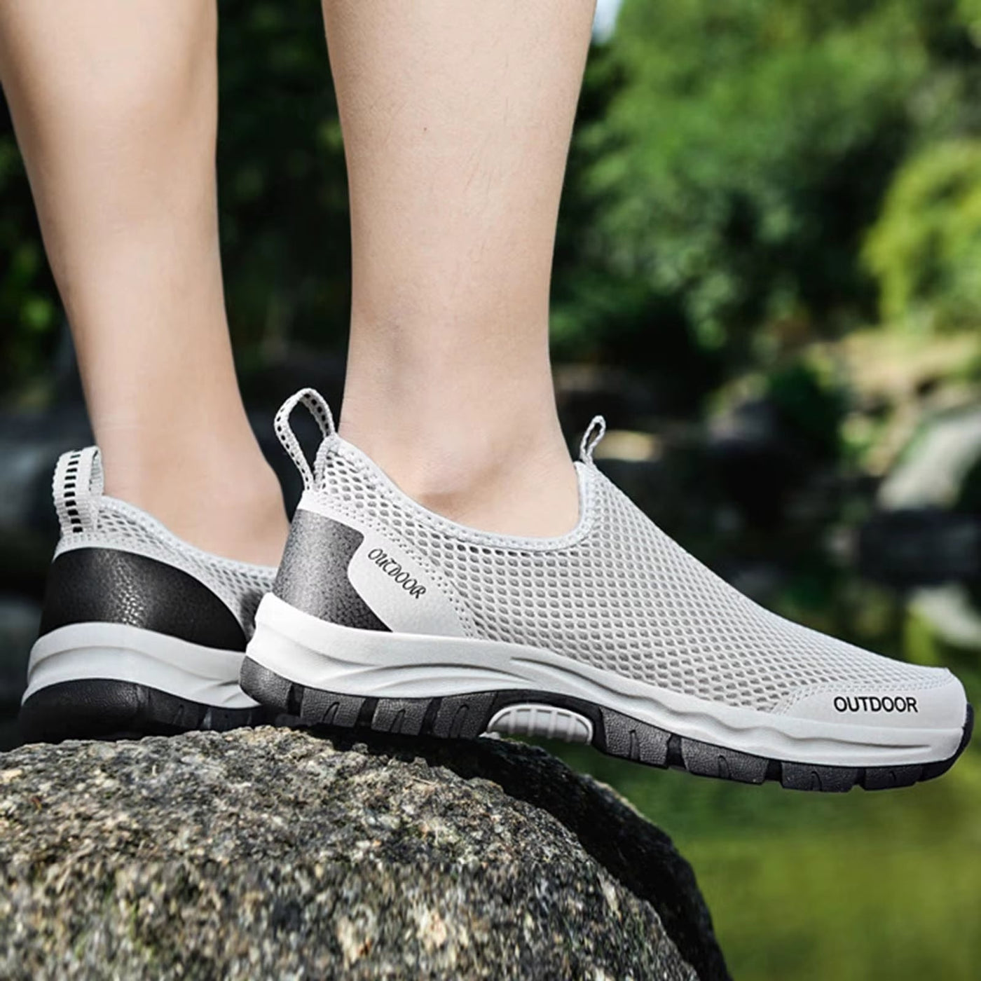 Men's shoes in breathable lightweight mesh with slip-resistant soles - Bruno