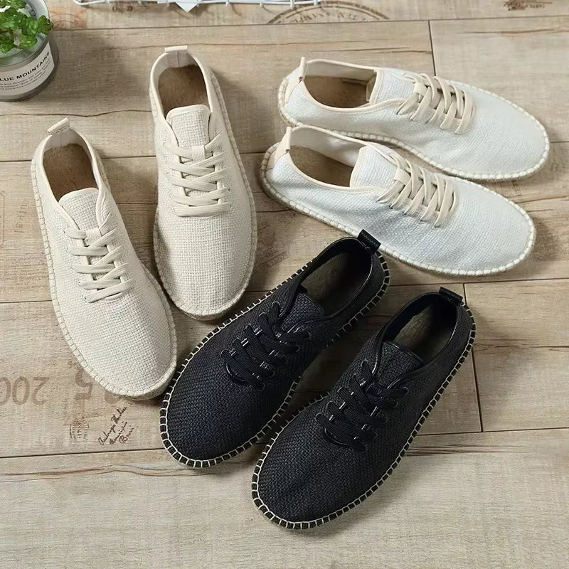 Men's casual style breathable linen espadrilles - Mauro