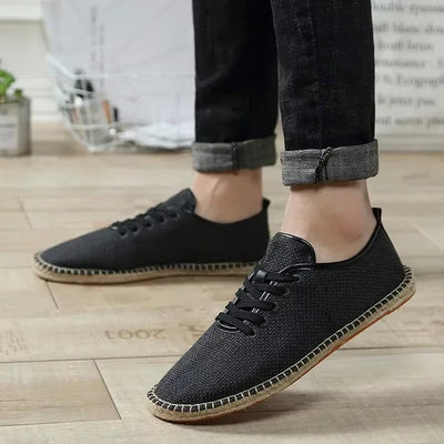 Men's casual style breathable linen espadrilles - Mauro